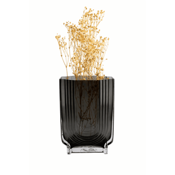 Degwana - Glass Vase - Black - 25x20cm