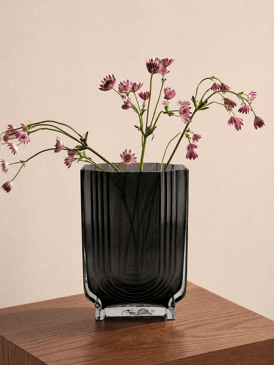 Degwana - Glass Vase - Black - 25x20cm