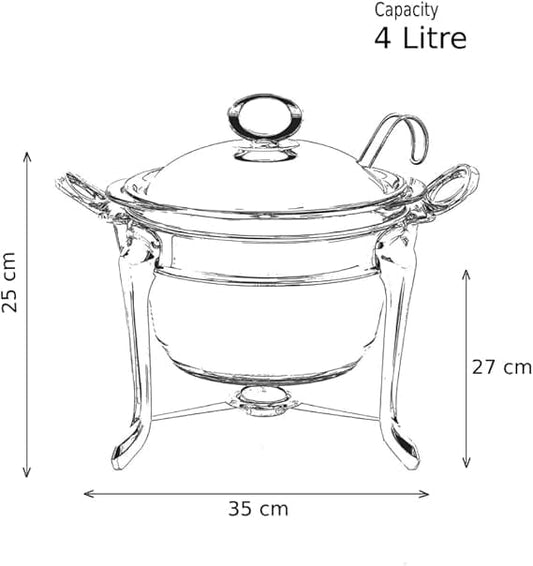 Royal Alfredo - Soup Bowl With Ladle Silver - 4L