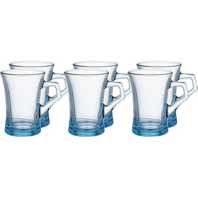 Pasabahce - Azur Glass Mug Set 6 Pieces - Turquoise - 210ml