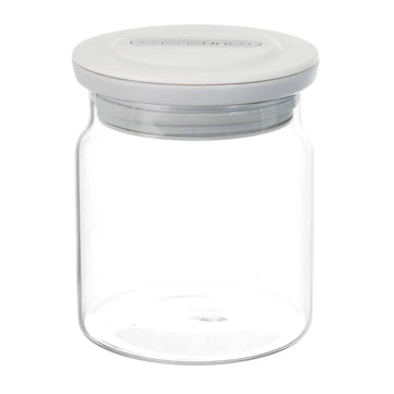 CasaSunco - Glass Jar with Silicone Cover - Grey - 8x10cm - 520008109