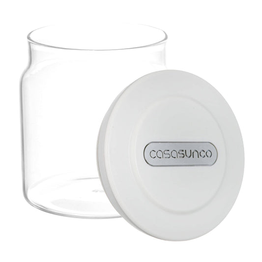 CasaSunco - Glass Jar with Silicone Cover - Grey - 8x10cm - 520008109