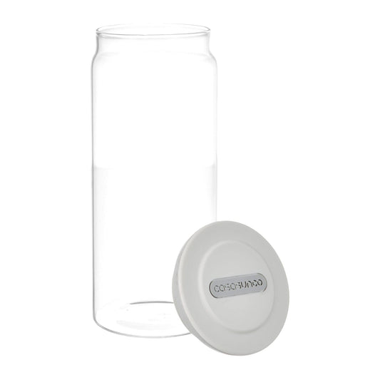 CasaSunco - Glass Jar with Silicone Cover - Grey - 8x22cm - 520008114
