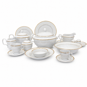 Elizabeth - Dinner Set 124 Pcs - Gold