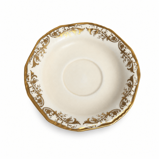 Caroline - Tea Set/Saucer Imperial - 100ml - Beige & Gold