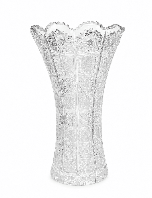 Bohemia Crystal - Hand Cut Vase - 41 cm - Clear