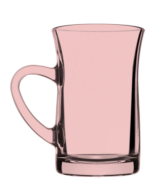 Pasabahce - Mila Glass Mug Set 6 Pieces - Pink - 150ml