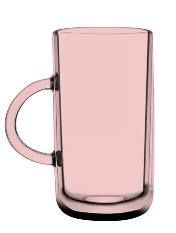 Pasabahce - Iconic Glass Mug Set 6 Pieces 270ml - Pink