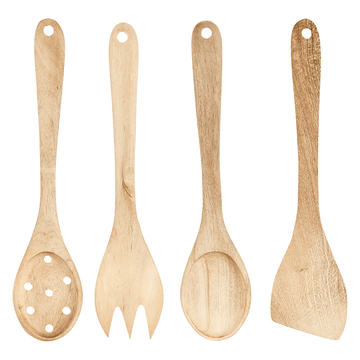 Senzo - Serving Set 4 Pieces - Beige - Wood - 5900037