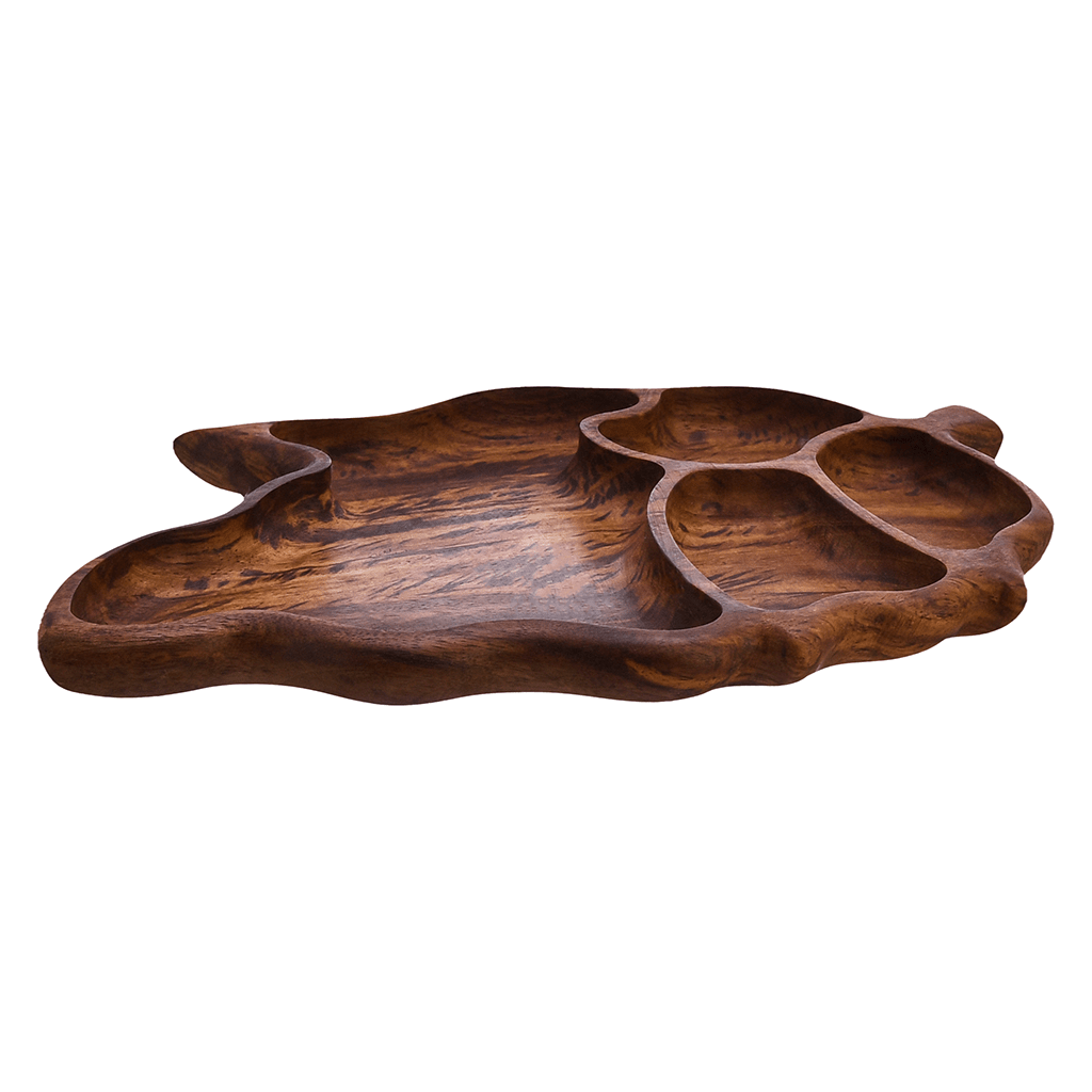 Senzo - Leaf Shape Platter - Wood - 30x18cm - 5900045