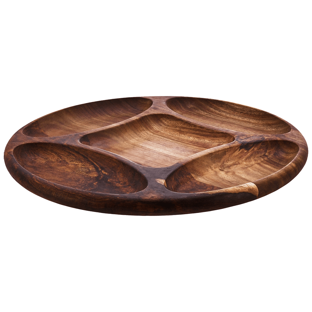 Senzo - Round Hors d'oeuvre 5 Parts - Wood - 30cm - 5900052