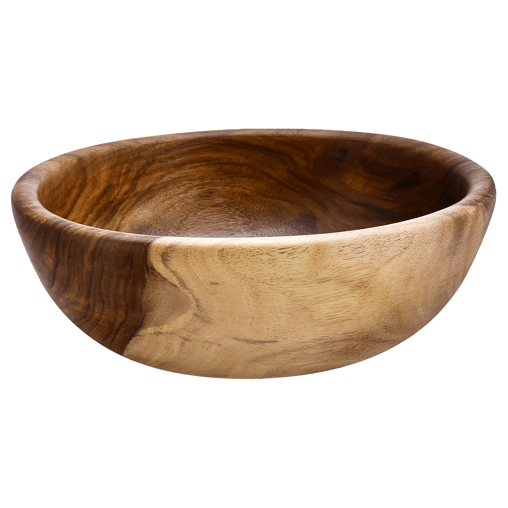 Senzo - Large Round Wooden Bowl - Wood - 26cm - 5900057
