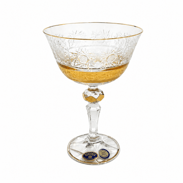 Bohemia Crystal - Jelly Glass Set 6 Pcs - 200 ml - Gold