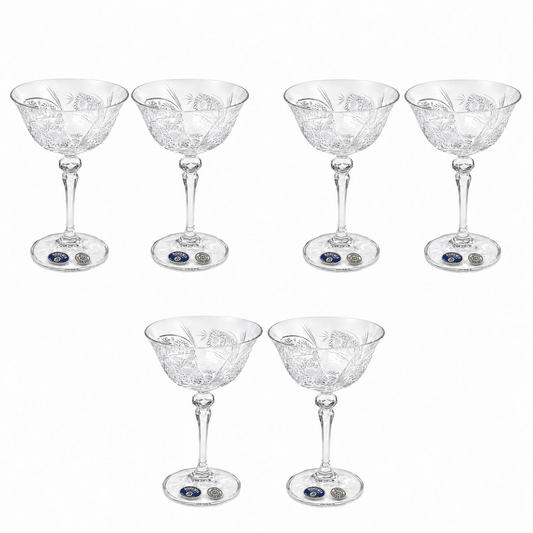 Bohemia Crystal - Jelly Set 6 Pcs 180 ml 608 PK - Clear