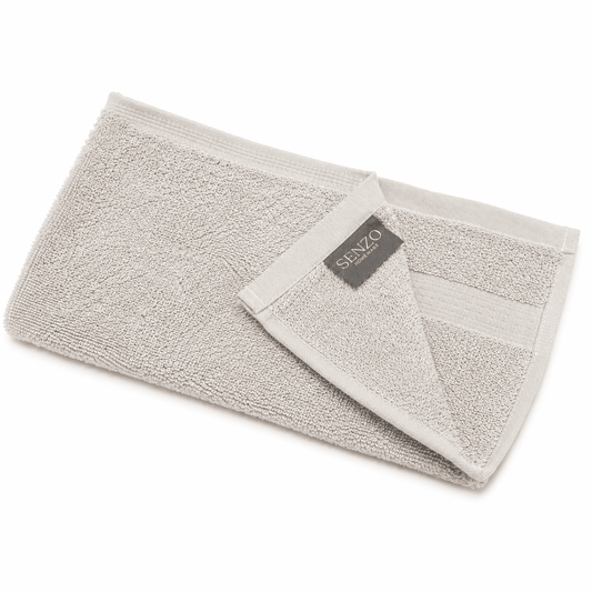 Senzo - Raghd Towel 30x30 cm - Greige - 100% Egyptian Cotton