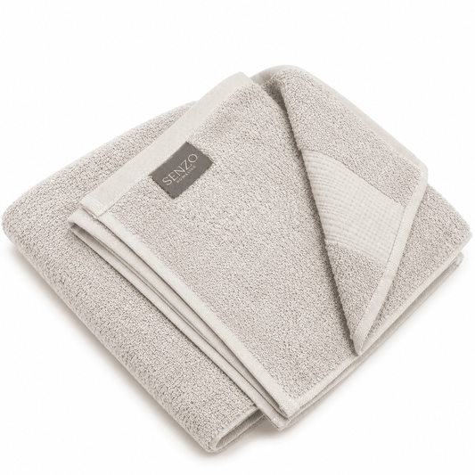 Senzo - Raghd Towel 70x140 cm - Greige - 100% Egyptian Cotton