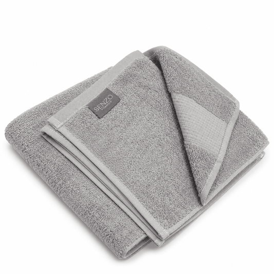 Senzo - Raghd Towel 90x150 cm - Grey - 100% Egyptian Cotton