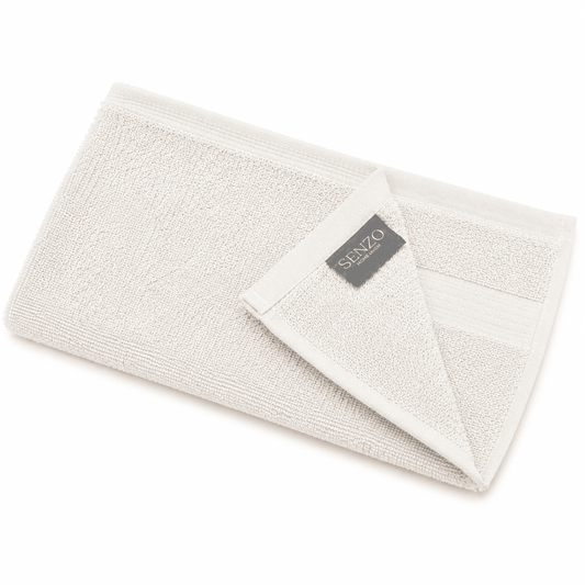 Senzo - Raghd Towel 30x30 cm - Off White - 100% Egyptian Cotton