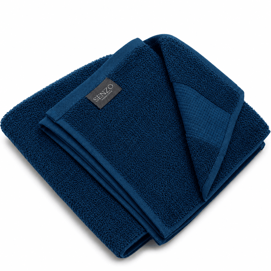Senzo - Raghd Towel 70x140 cm - Dark Blue - 100% Egyptian Cotton