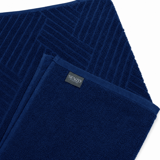Senzo - Marianna Towel 70x140 cm - Dark Blue - 100% Egyptian Cotton