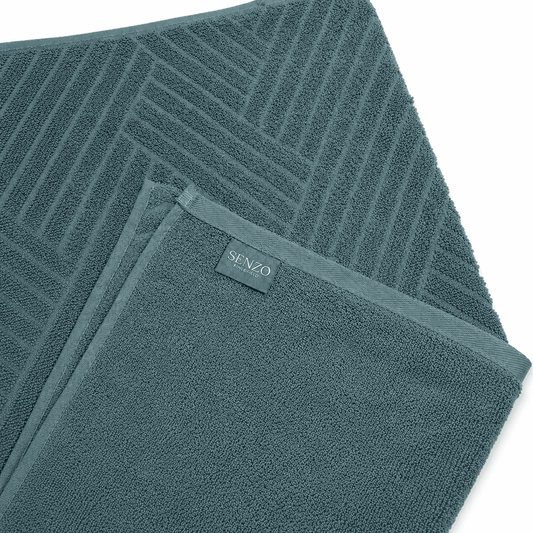 Senzo - Marianna Towel 70x140 cm - Petroleum - 100% Egyptian Cotton