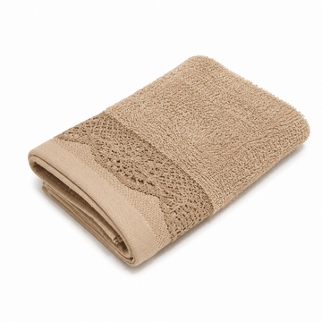 Senzo - Ashraka Towel 30x30 cm - Beige - 100% Egyptian Cotton