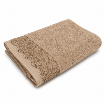 Senzo - Ashraka Towel 90x150 cm - Beige - 100% Egyptian Cotton
