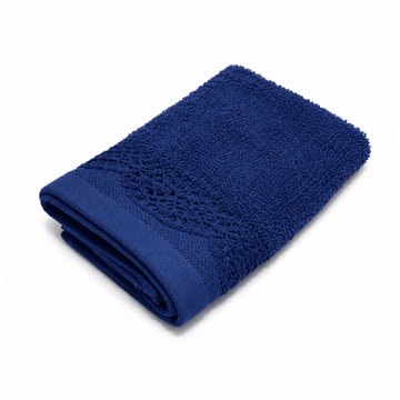 Senzo - Ashraka Towel 30x30 cm - Dark Blue - 100% Egyptian Cotton