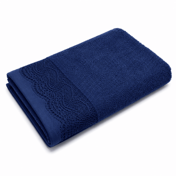 Senzo - Ashraka Towel 70x140 cm - Dark Blue - 100% Egyptian Cotton