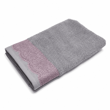 Senzo - Ashraka Towel 70x140 cm - Grey - 100% Egyptian Cotton