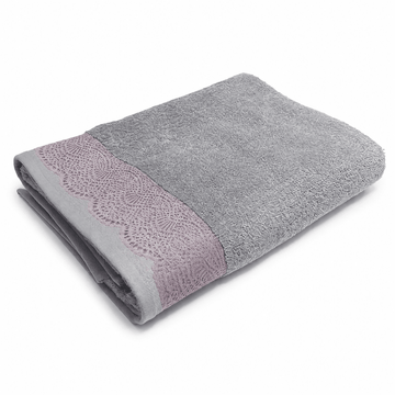 Senzo - Ashraka Towel 90x150 cm - Grey - 100% Egyptian Cotton