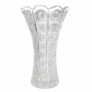 Bohemia Crystal - Hand Cut Vase - 30.5 cm - Clear