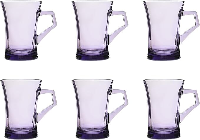 Pasabahce - Azur Glass Mug Set 6 Pieces - Purple - 210ml