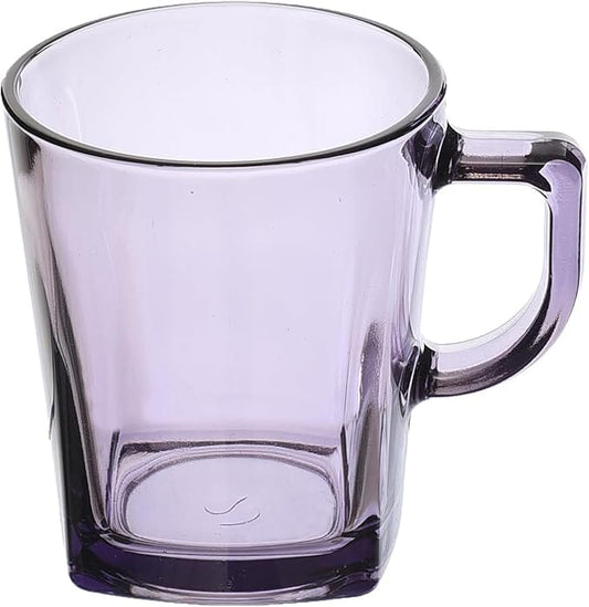 Pasabahce - Carre Glass Mug Set 6 Pieces - Purple - 270ml