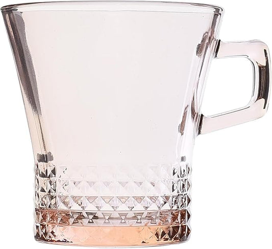 Pasabahce - Kuvars Glass Mug Set 6 Pieces - Pink - 250ml