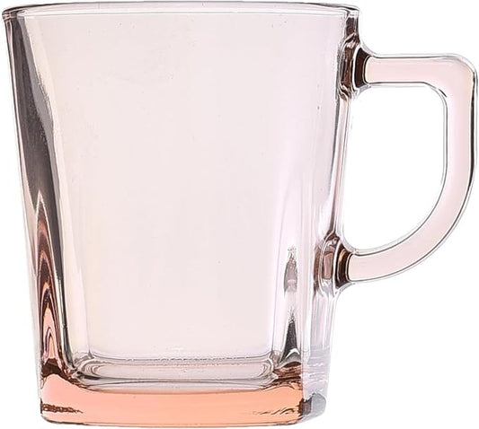 Pasabahce - Carre Glass Mug Set 6 Pieces -  pink  - 270ml