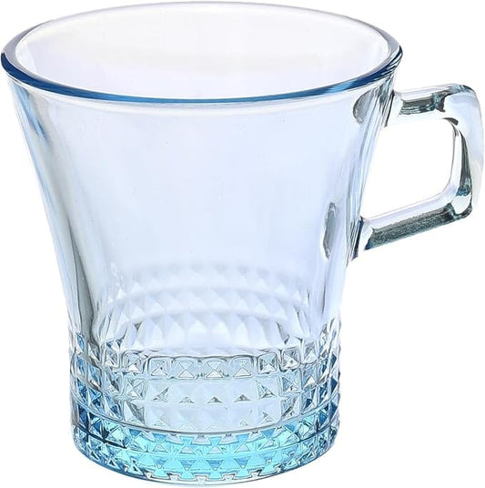 Pasabahce - Kuvars Glass Mug Set 6 Pieces 250ml - Turquoise