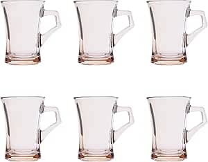 Pasabahce - Azur Glass Mug Set 6 Pieces 120ml - Pink