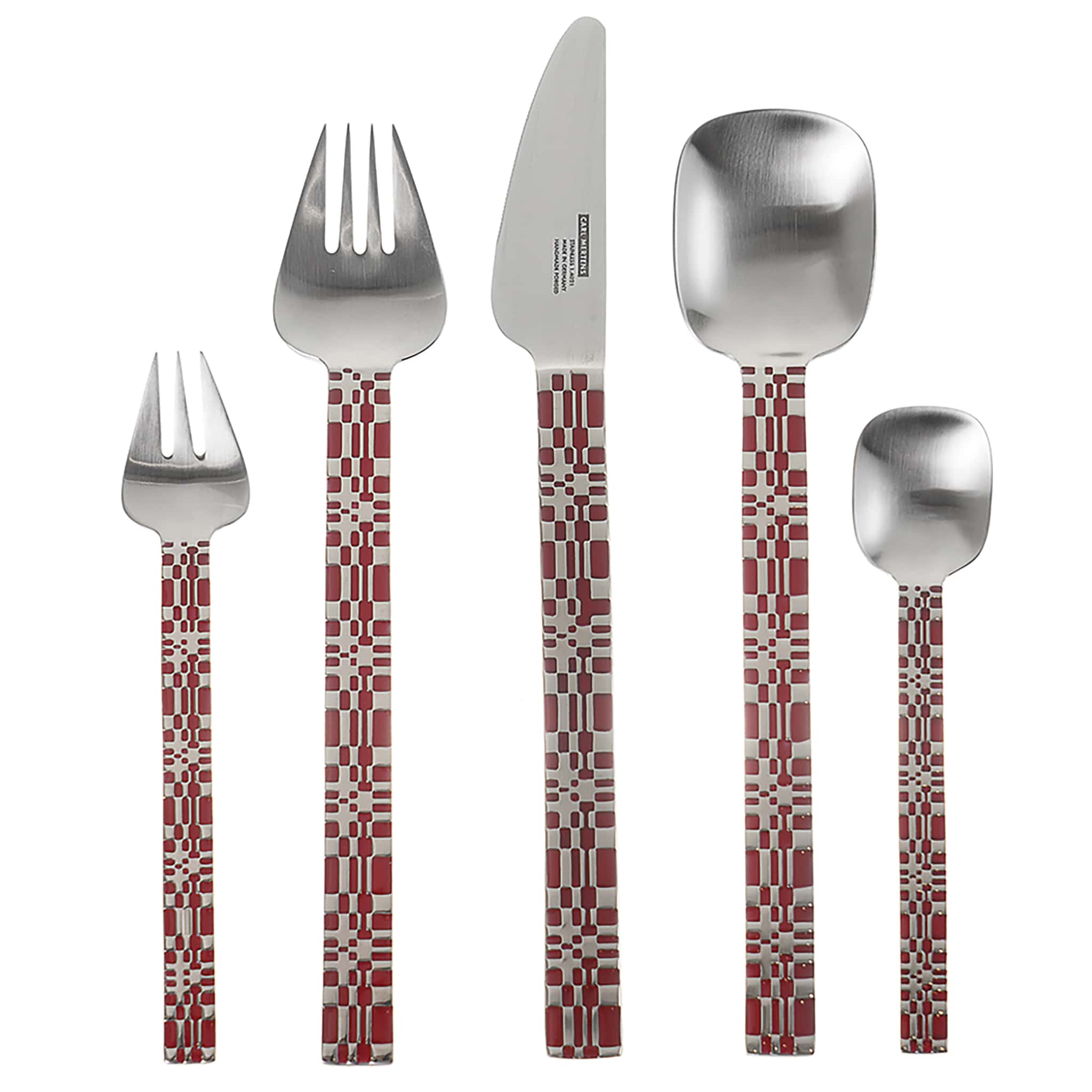 Carl Mertens - Daily Use Cutlery Set 30 Pieces - Red - Stainless Steel 18/10 - 6200098