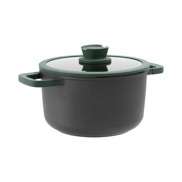 Berghoff - Leo - Covered stockpot non-stick Forest 24x14cm - Cast Aluminum - Green