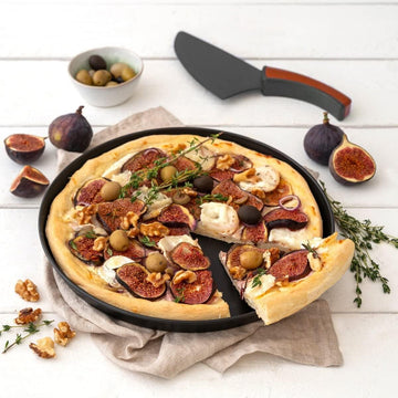 Zenker - Round Pizza Tray - Black - 28cm