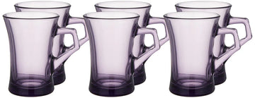 Pasabahce - Azur Glass Mug Set 6 Pieces 120ml - Purple