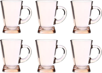 Pasabahce - Heybeli Glass Mug Set 6 Pieces - Pink - 180ml