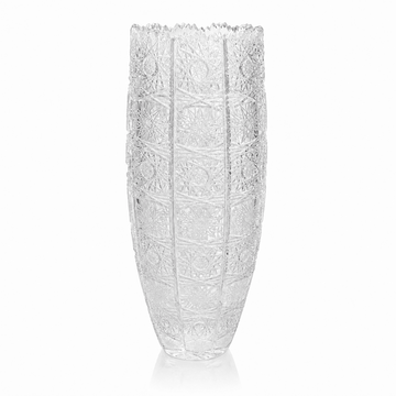 Bohemia Crystal - Hand Cut Vase - 28 cm - Clear