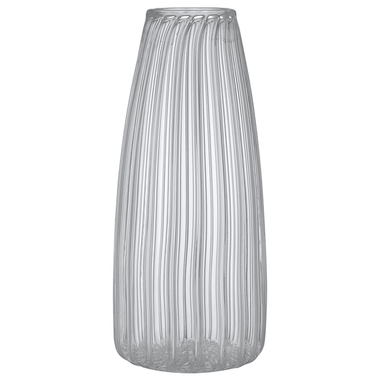Senzo - Cylindrical Flower Vase - Transparent - 25cm - Glass - 74000116