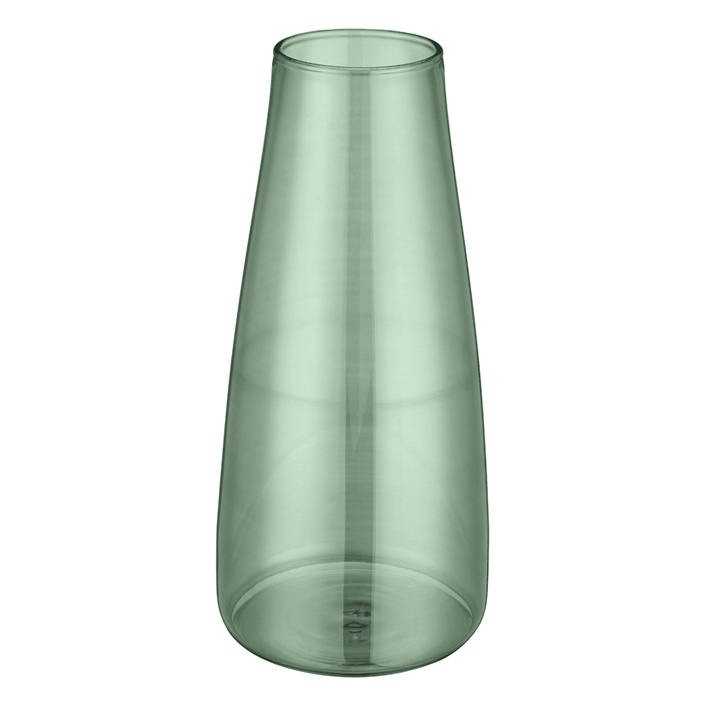 Senzo - Green Cylindrical Vase - Glass - 30x14cm - 7400063