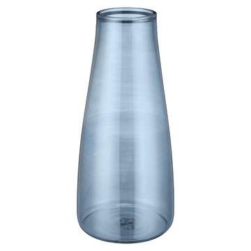 Senzo - Blue Cylindrical Vase - Glass - 30x14cm - 7400064