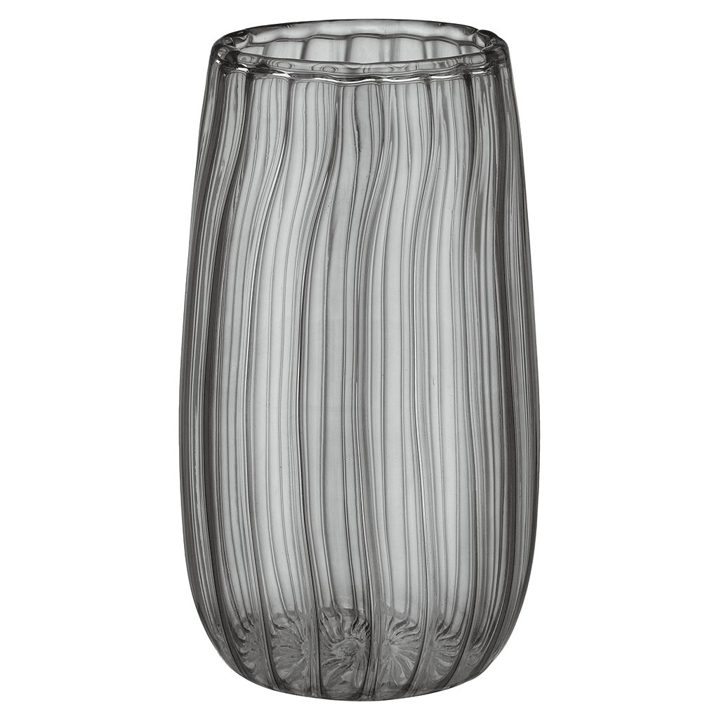 Senzo - Flower Vase - Grey - 17cm - Glass - 7400072