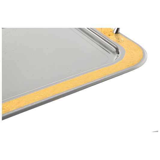 Elegant Gioiel - Rectangular Tray with Handles - Gold - Stainless Steel 18/10 - 45cm - 75000360