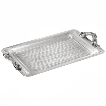 Chinelli - Rectangular Tray with Handles - Silver - 50x35cm - Stainless Steel - 75000512